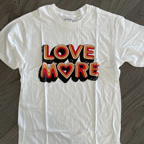 Boho LOVE MORE White Graphic T-Shirt Tee - Picture 3 of 4